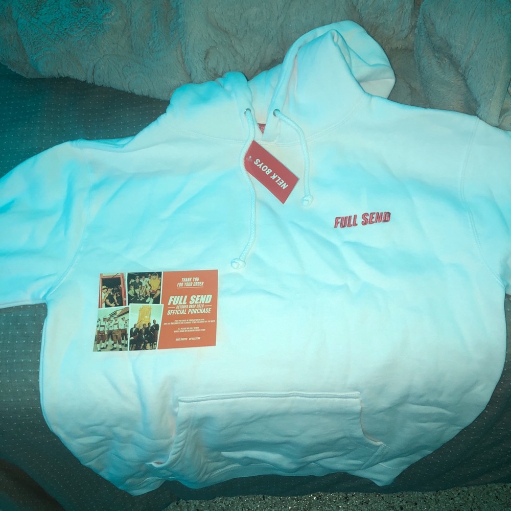Full Send White Classic Hoodie